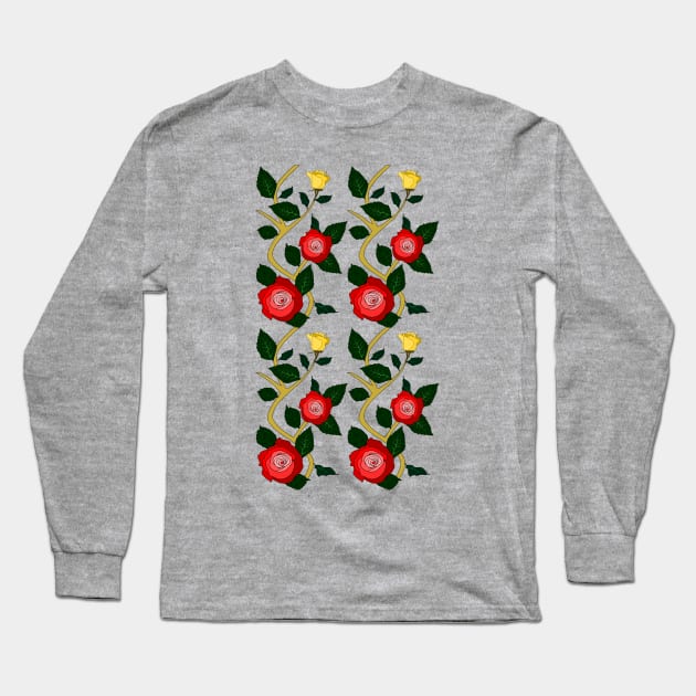 Blossom Rose Long Sleeve T-Shirt by denip